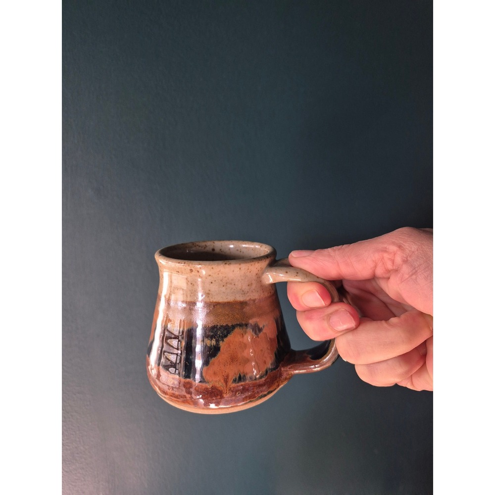 Vintage Studio Pottery Pitcher Mug Set Handmade Stoneware Rustic Farmhouse - Picture 3 of 5